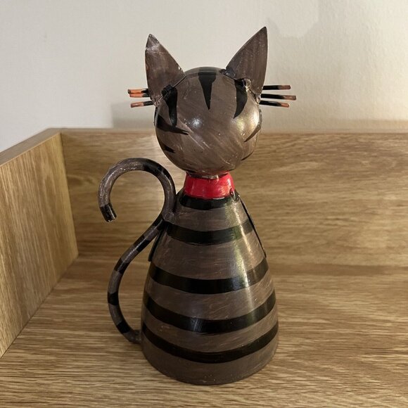 Faye SAS Blanquefort Made In France Cat Home Decor Trinket Metal Hand-Painted - Picture 5 of 9